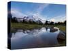 Mt. Rainier Is Reflected in a Small Tarn in Spray Park, Mt. Rainier National Park, Washington, USA-Gary Luhm-Stretched Canvas