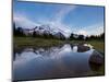 Mt. Rainier Is Reflected in a Small Tarn in Spray Park, Mt. Rainier National Park, Washington, USA-Gary Luhm-Mounted Photographic Print