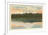 Mt. Rainier, Lake Spanaway, Washington-null-Framed Art Print