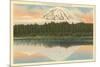 Mt. Rainier, Lake Spanaway, Washington-null-Mounted Art Print