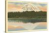 Mt. Rainier, Lake Spanaway, Washington-null-Stretched Canvas