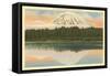 Mt. Rainier, Lake Spanaway, Washington-null-Framed Stretched Canvas