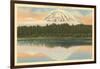 Mt. Rainier, Lake Spanaway, Washington-null-Framed Art Print