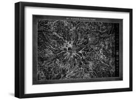 Mt. Rainier  Map-GI ArtLab-Framed Giclee Print