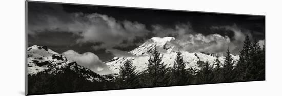 Mt Rainier Panorama BW-Steve Gadomski-Mounted Photographic Print