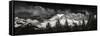 Mt Rainier Panorama BW-Steve Gadomski-Framed Stretched Canvas