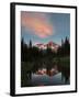 Mt Rainier Reflected in Mirror Pond, Mt Rainier NP, Washington, USA-Gary Luhm-Framed Premium Photographic Print