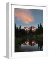 Mt Rainier Reflected in Mirror Pond, Mt Rainier NP, Washington, USA-Gary Luhm-Framed Photographic Print