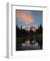 Mt Rainier Reflected in Mirror Pond, Mt Rainier NP, Washington, USA-Gary Luhm-Framed Photographic Print