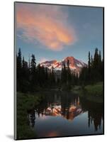 Mt Rainier Reflected in Mirror Pond, Mt Rainier NP, Washington, USA-Gary Luhm-Mounted Photographic Print