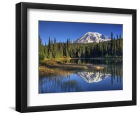 Mt. Rainier Reflected in Reflection Lake, Mt. Rainier National Park, Washington, Usa-Jamie & Judy Wild-Framed Photographic Print