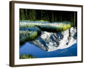 Mt. Rainier Reflected in Reflection Lake, Washington, USA-Charles Sleicher-Framed Photographic Print