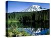 Mt. Rainier Reflected in Reflection Lake, Washington, USA-Charles Sleicher-Stretched Canvas