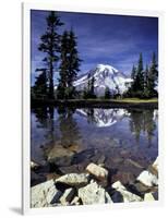 Mt. Rainier Reflected in Tarn, Mt. Rainier National Park, Washington, USA-Jamie & Judy Wild-Framed Photographic Print