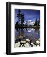 Mt. Rainier Reflected in Tarn, Mt. Rainier National Park, Washington, USA-Jamie & Judy Wild-Framed Photographic Print