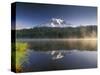 Mt. Rainier Reflecting in Lake, Mt. Rainier National Park, Washington, USA-Gavriel Jecan-Stretched Canvas