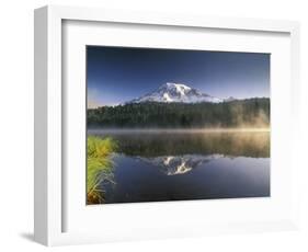 Mt. Rainier Reflecting in Lake, Mt. Rainier National Park, Washington, USA-Gavriel Jecan-Framed Photographic Print