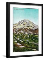 Mt. Rainier View - Rainier National Park-Lantern Press-Framed Art Print