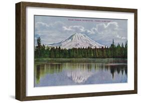 Mt. Rainier View - Rainier National Park-Lantern Press-Framed Art Print