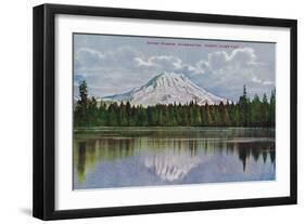 Mt. Rainier View - Rainier National Park-Lantern Press-Framed Art Print