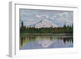 Mt. Rainier View - Rainier National Park-Lantern Press-Framed Art Print