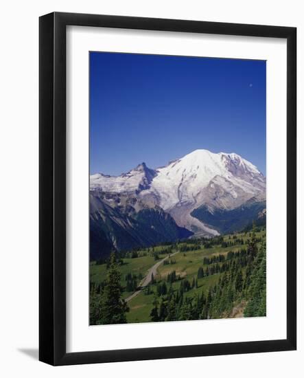 Mt. Rainier Viewed from Sourdough Ridge, Mt. Rainier NP, Wa-Greg Probst-Framed Photographic Print