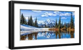 Mt. Rainier Vista-Michael Broom-Framed Art Print