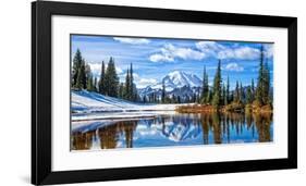 Mt. Rainier Vista-Michael Broom-Framed Art Print