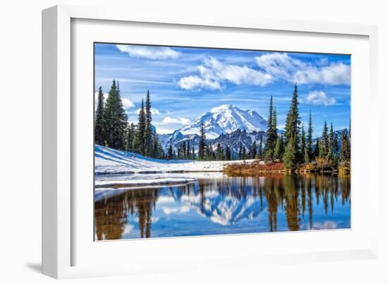 Mt. Rainier Vista-Michael Broom-Framed Premium Giclee Print