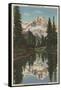 Mt. Rainier, WA - Mirror Lake with Mt. Reflection-Lantern Press-Framed Stretched Canvas