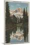 Mt. Rainier, WA - Mirror Lake with Mt. Reflection-Lantern Press-Mounted Art Print