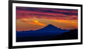 Mt Redoubt Volcano at Skilak Lake, Alaska, the Aleutian Mountain Range-null-Framed Photographic Print