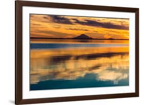 Mt Redoubt Volcano at Skilak Lake, Alaska, the Aleutian Mountain Range-null-Framed Photographic Print