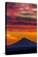 Mt Redoubt Volcano at Skilak Lake, Alaska, the Aleutian Mountain Range-null-Stretched Canvas