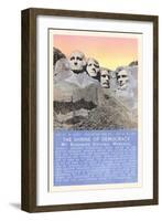 Mt. Rushmmore, South Dakota-null-Framed Art Print