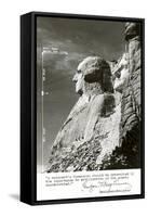 Mt. Rushmore, South Dakota with Dimensions-null-Framed Stretched Canvas