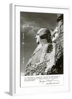 Mt. Rushmore, South Dakota with Dimensions-null-Framed Art Print