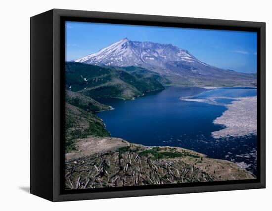 Mt. Saint Helens and Spirit Lake, Mt. Saint Helens National Volcanic Monument, Washington, USA-Jamie & Judy Wild-Framed Stretched Canvas