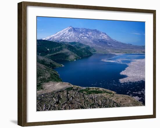 Mt. Saint Helens and Spirit Lake, Mt. Saint Helens National Volcanic Monument, Washington, USA-Jamie & Judy Wild-Framed Photographic Print