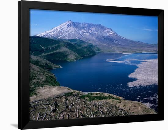 Mt. Saint Helens and Spirit Lake, Mt. Saint Helens National Volcanic Monument, Washington, USA-Jamie & Judy Wild-Framed Photographic Print