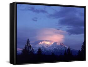 Mt. Shasta at Dusk-Mark Gibson-Framed Stretched Canvas