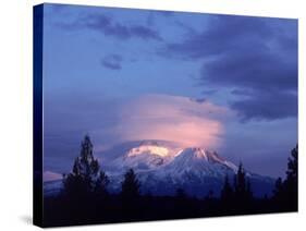 Mt. Shasta at Dusk-Mark Gibson-Stretched Canvas