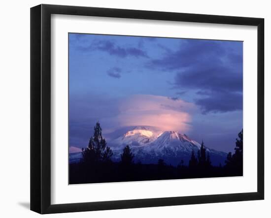 Mt. Shasta at Dusk-Mark Gibson-Framed Photographic Print