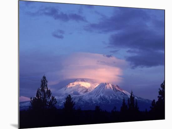 Mt. Shasta at Dusk-Mark Gibson-Mounted Photographic Print