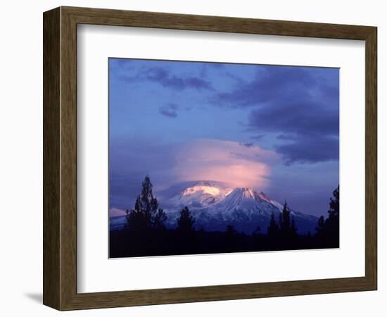 Mt. Shasta at Dusk-Mark Gibson-Framed Photographic Print