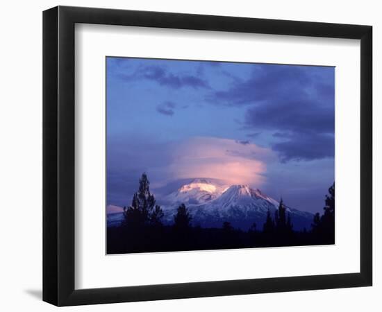 Mt. Shasta at Dusk-Mark Gibson-Framed Photographic Print