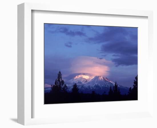 Mt. Shasta at Dusk-Mark Gibson-Framed Photographic Print