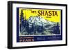 Mt. Shasta Pear Label-null-Framed Premium Giclee Print