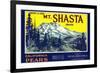 Mt. Shasta Pear Label-null-Framed Art Print