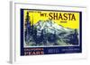 Mt. Shasta Pear Label-null-Framed Art Print